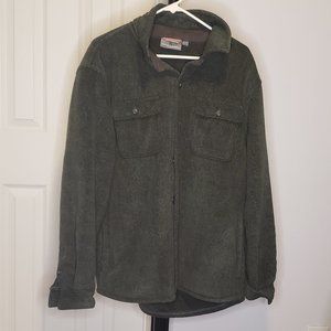 Men's Rugged Elements Green Fleece Jacket Large